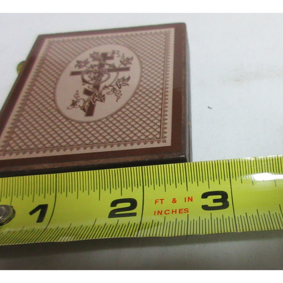 Russian Diptych Icon Virgin of Kazan and Icon not Made by Hand 3" X 2.5" - Picture 7 of 8